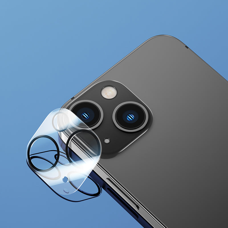 BENKS Silk Printing Camera Lens Protector for iPhone 14 6.1 inch, 0.15mm Clear High Aluminium-silicon Glass Scratch-resistant Camera Lens Film