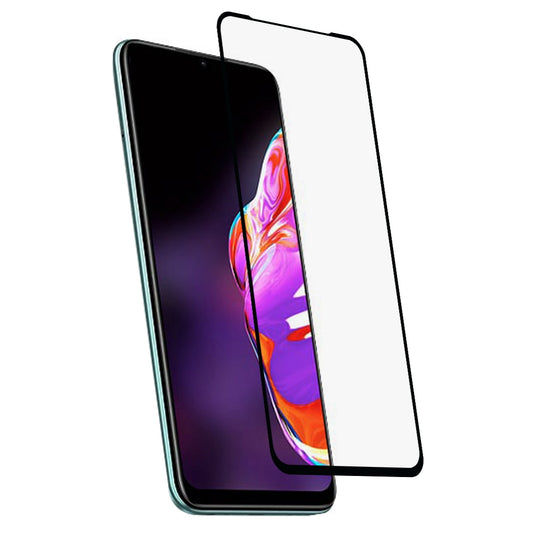 For Infinix Hot 10T 9D Tempered Glass Film, Full Covering Silk Printing Side Glue Anti-explosion Screen Protector