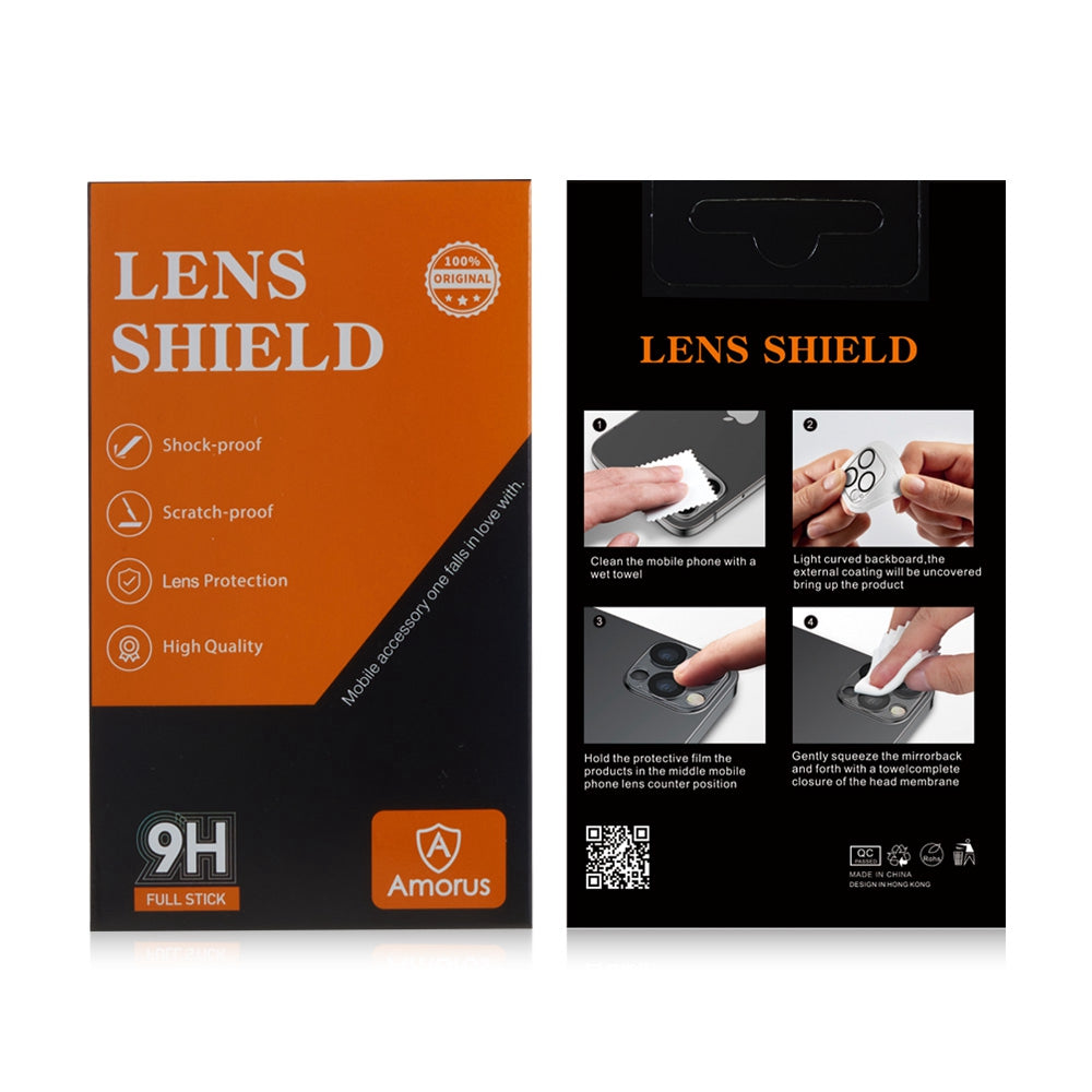 AMORUS For OnePlus 8 Pro HD Clear Camera Lens Protector Scratch-Resistant Tempered Glass Anti-explosion Lens Film