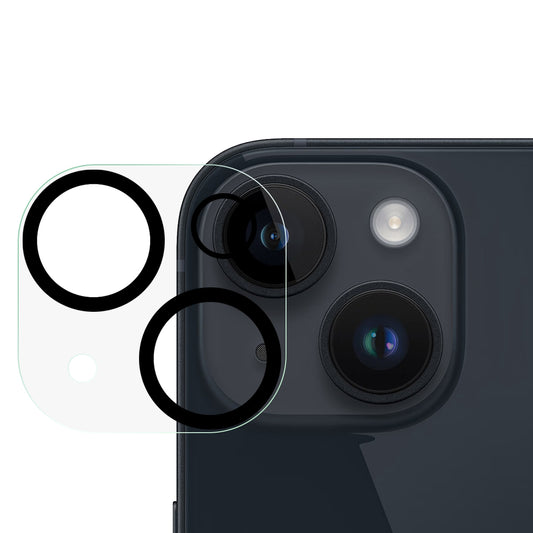 For iPhone 14 / 14 Plus Tempered Glass Anti-exposure Lens Protector One-piece Anti-scratch Rear Camera Guard