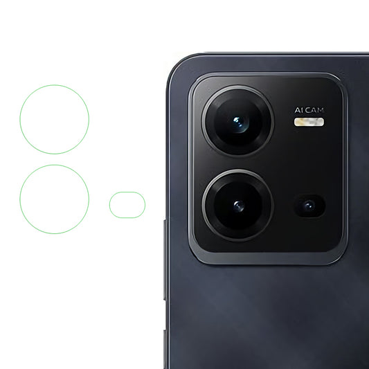 1 Set Flexible Camera Lens Protector for vivo V25e 4G, HD Clear Soda-lime Glass Scratch Resistant Phone Rear Lens Film