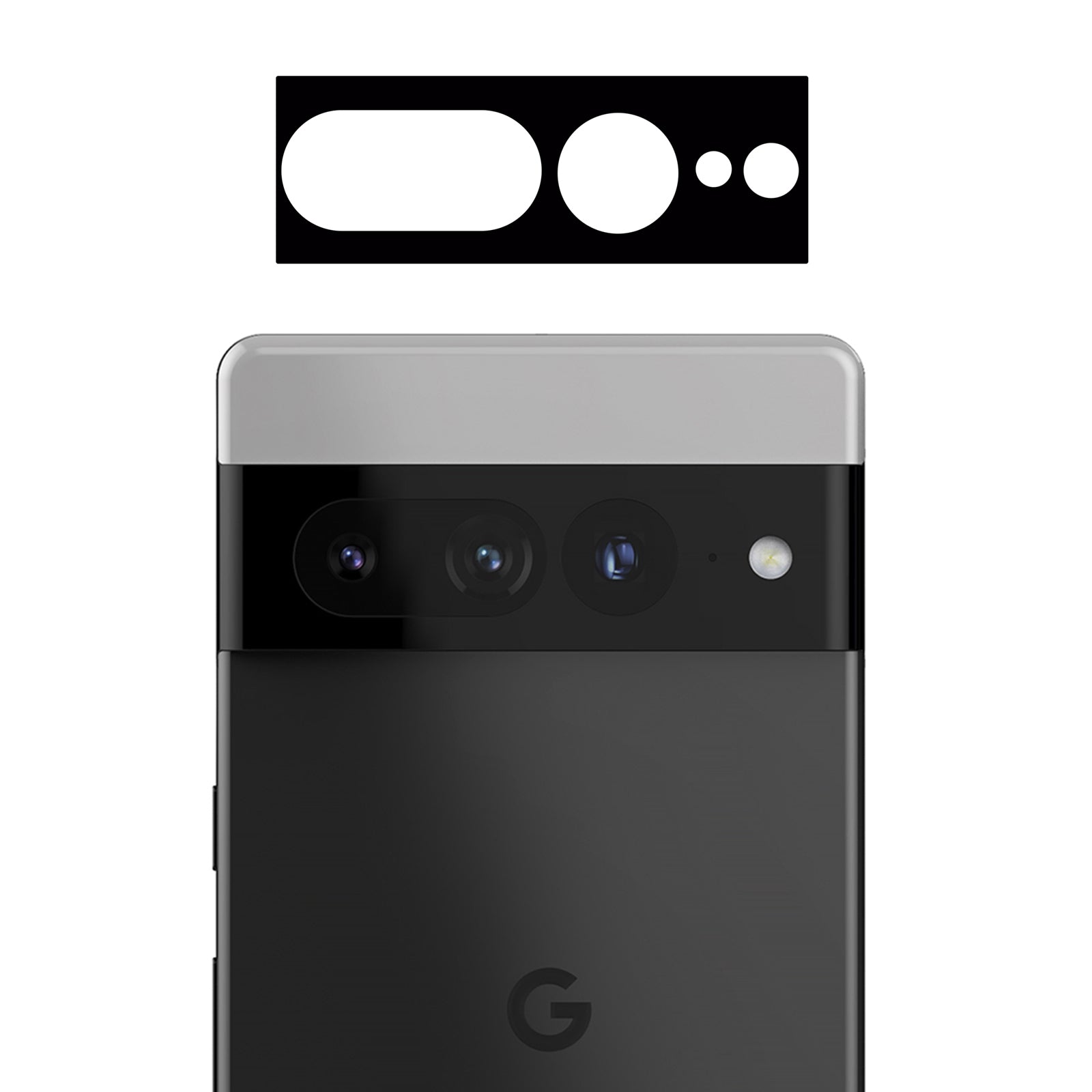 For Google Pixel 7 Pro 5G HD Clear Drop Resistant Camera Lens Protector Silk Printing Tempered Glass Lens Film