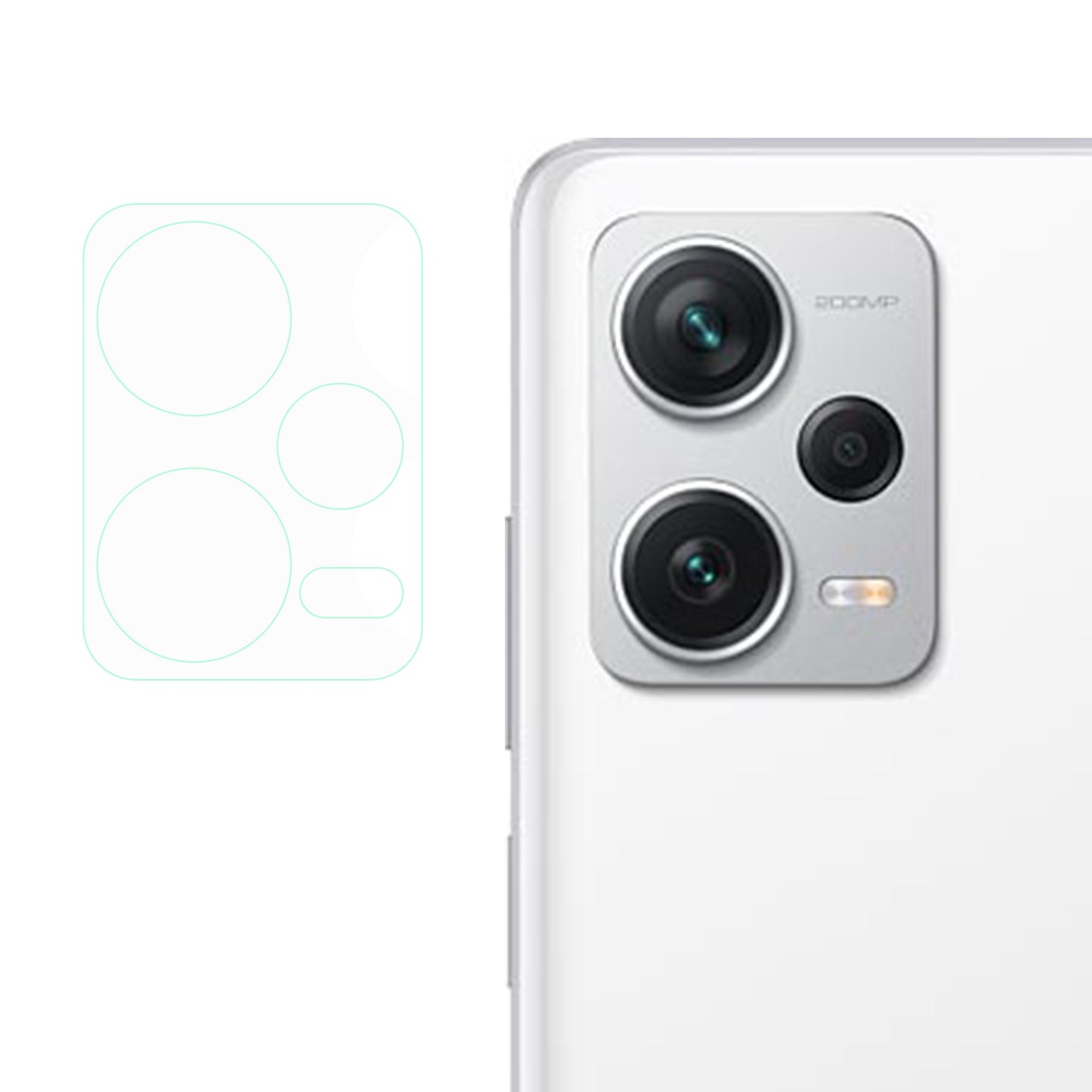 For Xiaomi Redmi Note 12 Pro+ 5G Rear Back Camera Lens Protector  HD Clarity Corning Gorilla Glass 3D Arc Edges Full Cover Guard Film