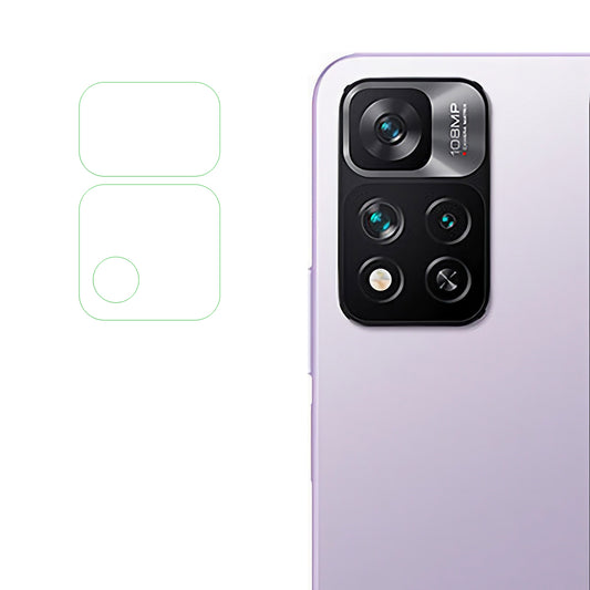 1 Set For Xiaomi 11i HyperCharge 5G Soft Rear Lens Protector Anti-scratch Flexible Soda-lime Glass HD Clear Phone Back Lens Film