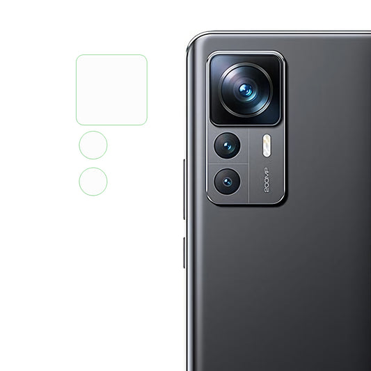 1 Set Anti-explosion Camera Lens Protector For Xiaomi 12T Pro 5G Soft Soda-lime Full Cover HD Clear Bubble-Free Back Lens Film