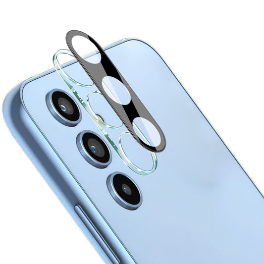 IMAK For Samsung Galaxy A54 5G Clear Tempered Glass Lens Film + Acrylic Lens Cap Fingerprint-proof Camera Lens Protector (Black Version)