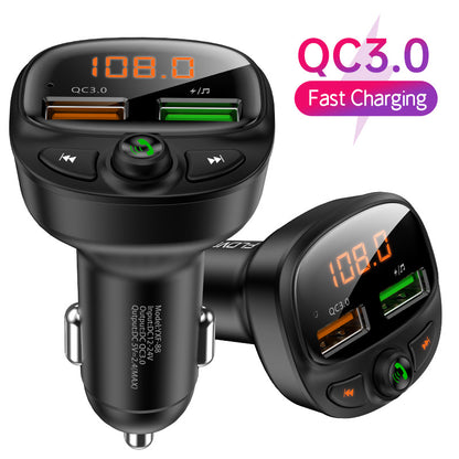 FLOVEME YXF216878 QC3.0 Fast Charging Dual USB Car Charger Bluetooth MP3 Player