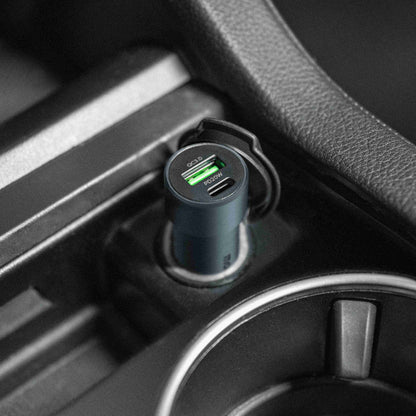 MOMAX UC12 20W Dual Port Car Charger PD 3.0 QC 3.0 Mini Cigarette Lighter Adapter