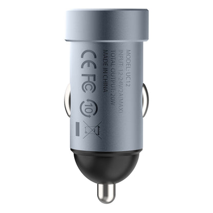 MOMAX UC12 20W Dual Port Car Charger PD 3.0 QC 3.0 Mini Cigarette Lighter Adapter
