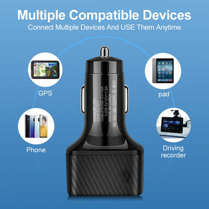 15A QC3.0 6 USB Ports Fast Charging Power Adapter Mobile Phone Car Charger
