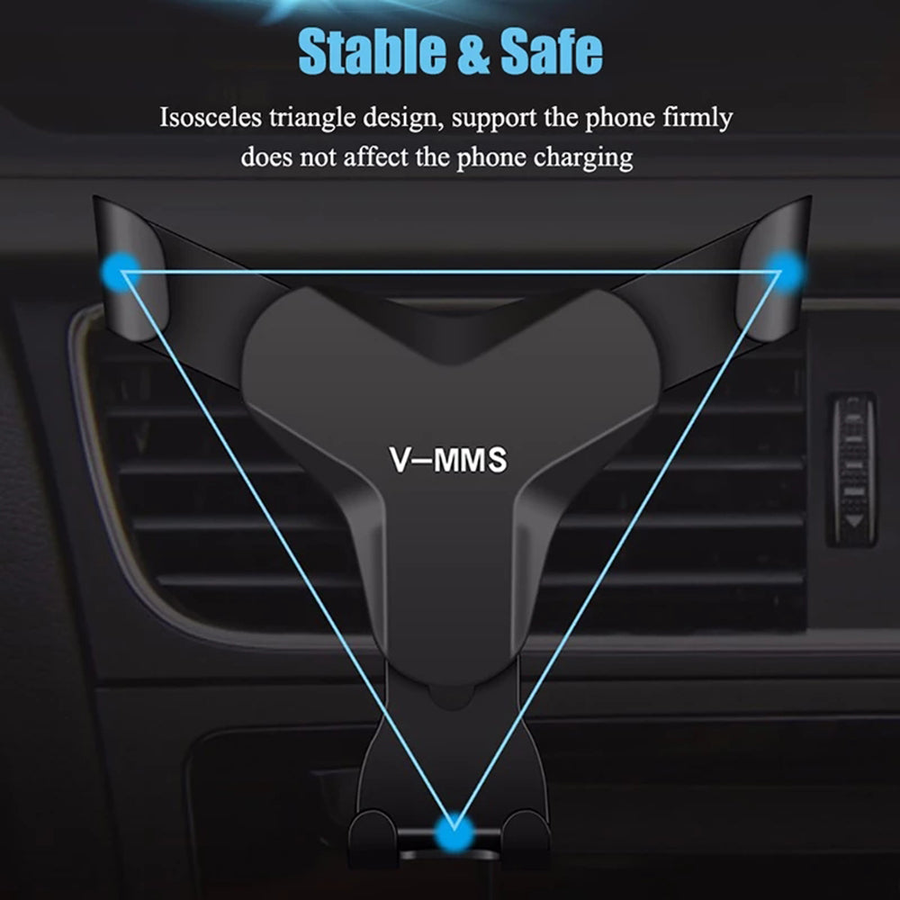 V-MMS Car Air Outlet Mount Gravity Phone Holder Y-Shape Air Vent Cellphone Bracket