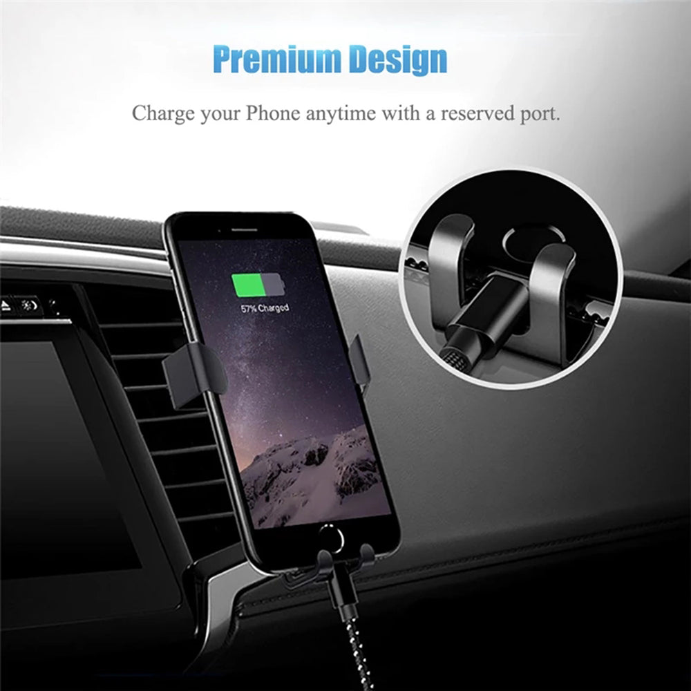 V-MMS Car Air Outlet Mount Gravity Phone Holder Y-Shape Air Vent Cellphone Bracket