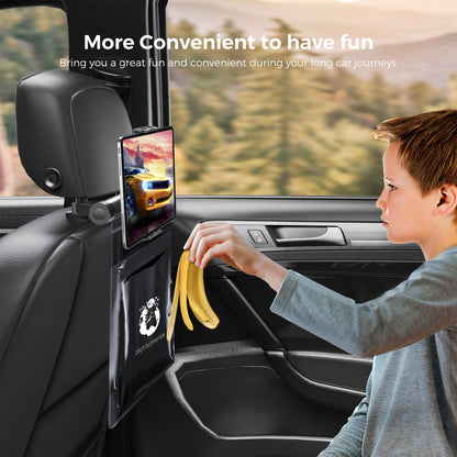 AHASTYLE WG-JY01 Headrest Mount Phone / Tablet Holder with Trash Bag for Cars Trucks SUVs Vans