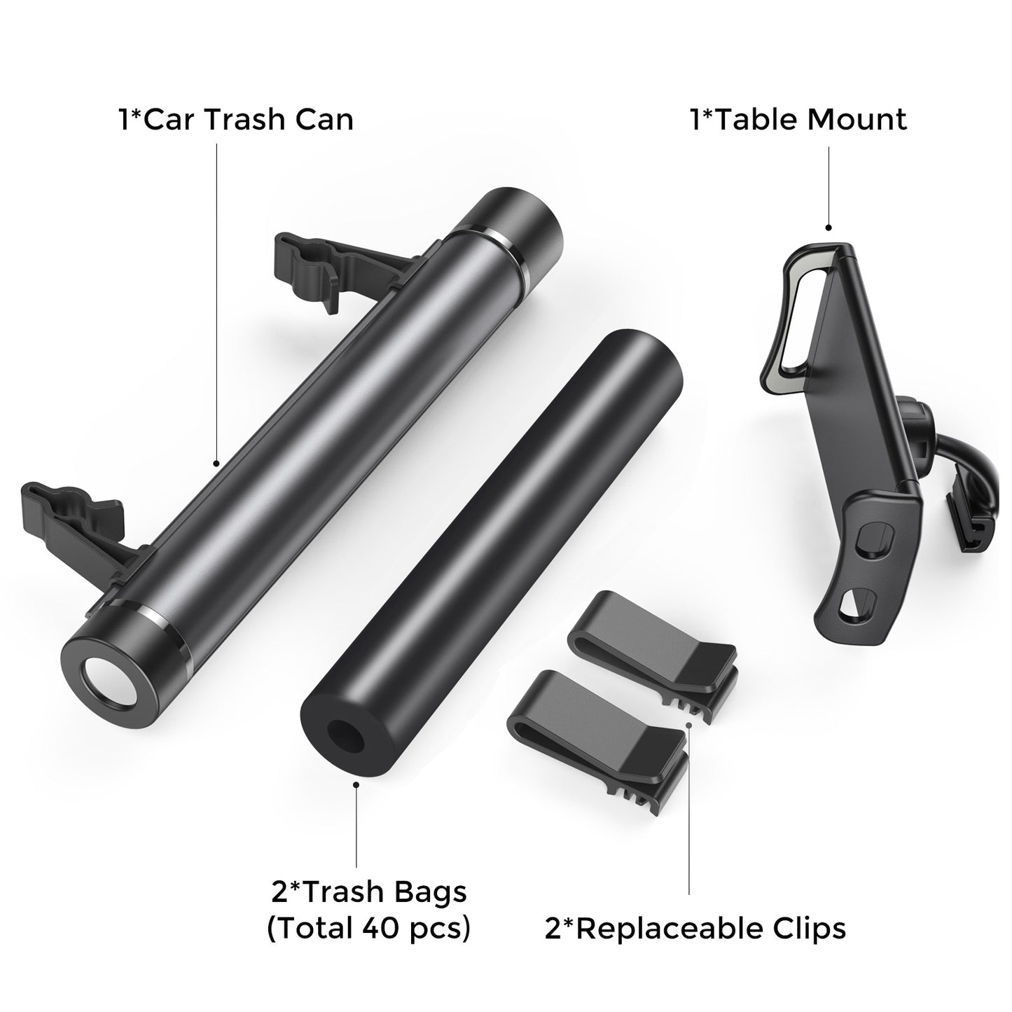 AHASTYLE WG-JY01 Headrest Mount Phone / Tablet Holder with Trash Bag for Cars Trucks SUVs Vans