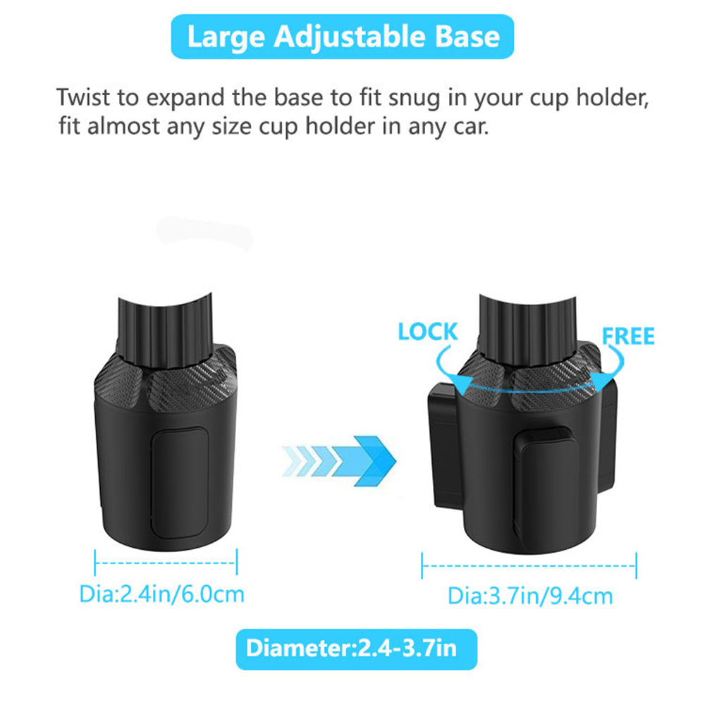 Car Meal Table Beverage Food Tray Mobile Phone Holder Rotatable Telescopic Car Cup Holder Mount Tray