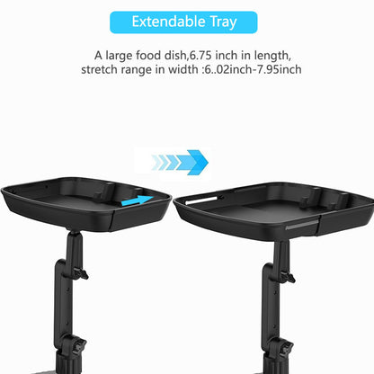 Car Meal Table Beverage Food Tray Mobile Phone Holder Rotatable Telescopic Car Cup Holder Mount Tray