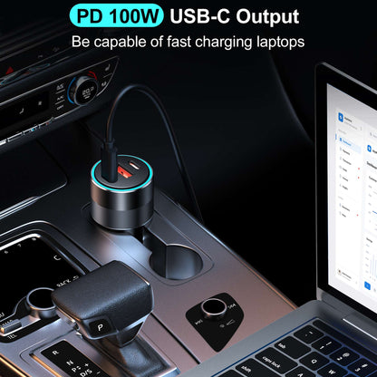 CHOETECH TC0011 130W Dual Type C Port+Single USB Port Car Charger QC3.0 PD3.0 Fast Phone Charger Quick Charging Universal Charger Station for Vehicles