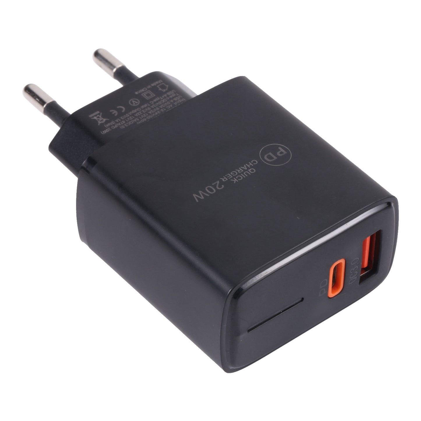 LZ-1130 PD 20W Type-C+QC 3.0 USB Fast Charger Power Adapter Portable Charging Block