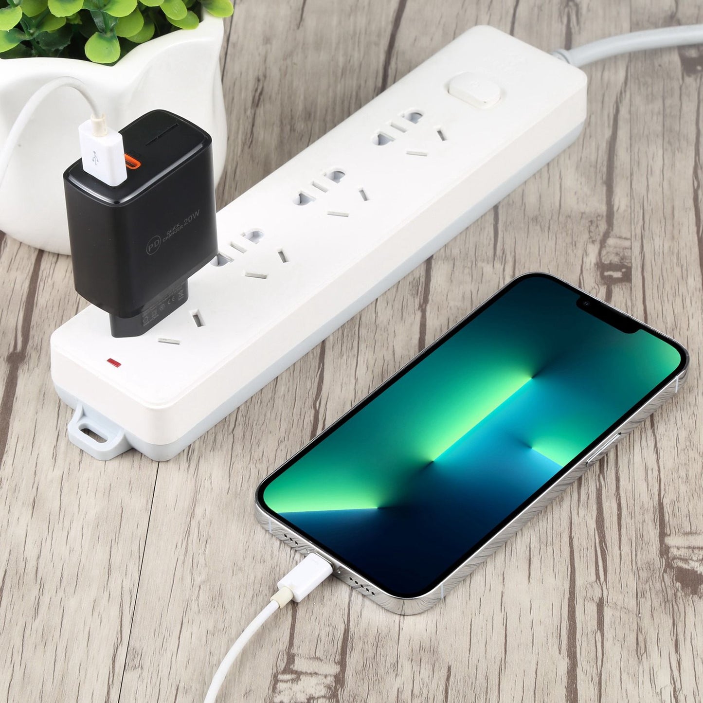 LZ-1130 PD 20W Type-C+QC 3.0 USB Fast Charger Power Adapter Portable Charging Block