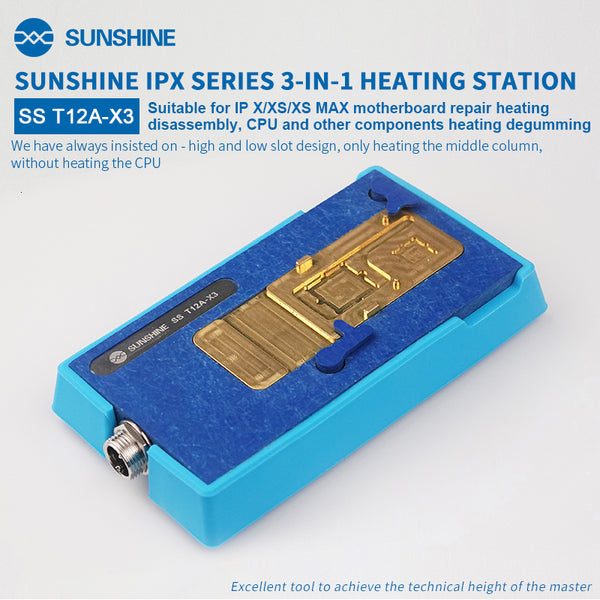 SUNSHINE SS-T12A X3 Motherboard Soldering Station for iPhone X/XS/XS/Max