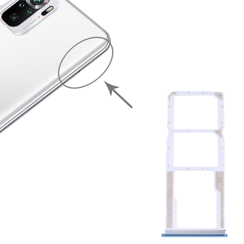 OEM Dual SIM Card + TF Card Tray Holder Replacement (without Logo) for Xiaomi Redmi Note 10 4G M2101K7AI/M2101K7AG