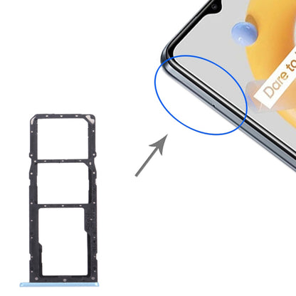For Realme C20 RMX3063 / C20A RMX3061 Dual SIM Cards + Single TF Card Tray Holder Replacement (without Logo)
