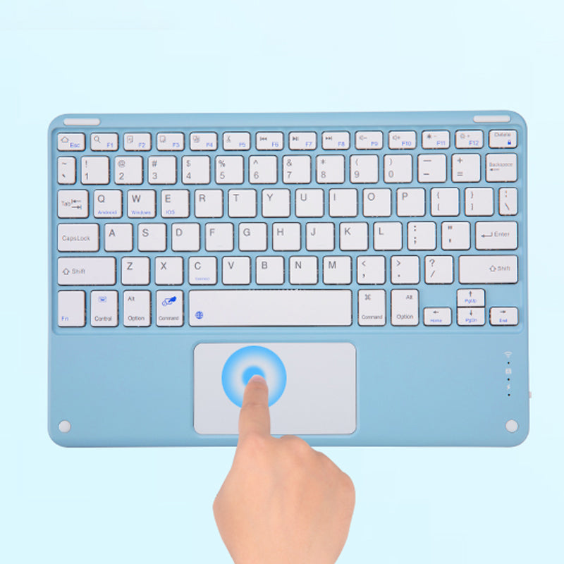 For iPad Air (2020)/Air (2022) Magnetic Wireless Touch Bluetooth Keyboard TPU Tablet Case with Pencil Slot