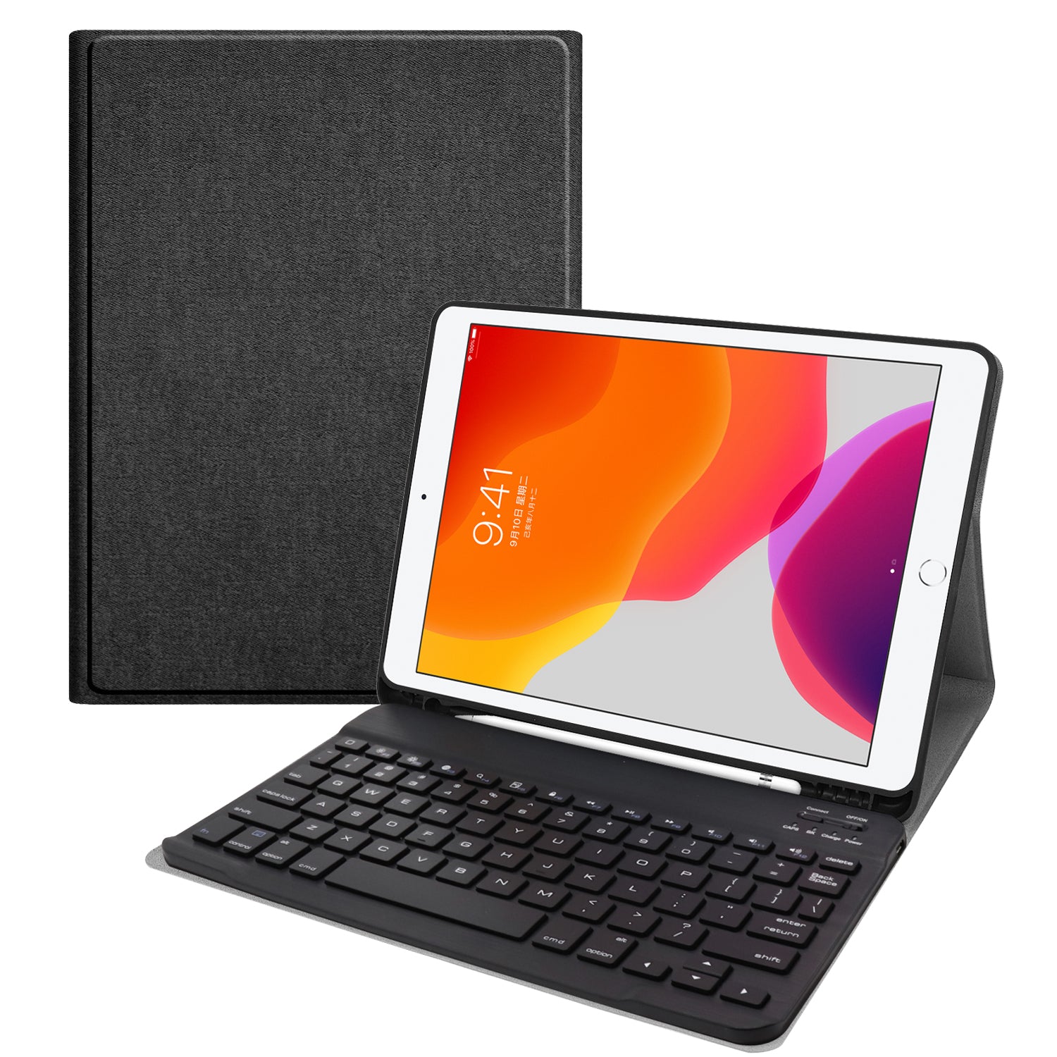 SK-1026 Wireless Touch Bluetooth Keyboard Case Multi-Angles Viewing Stand Protective Leather Shell Cover for iPad 10.2 (2021)/(2020)/(2019)