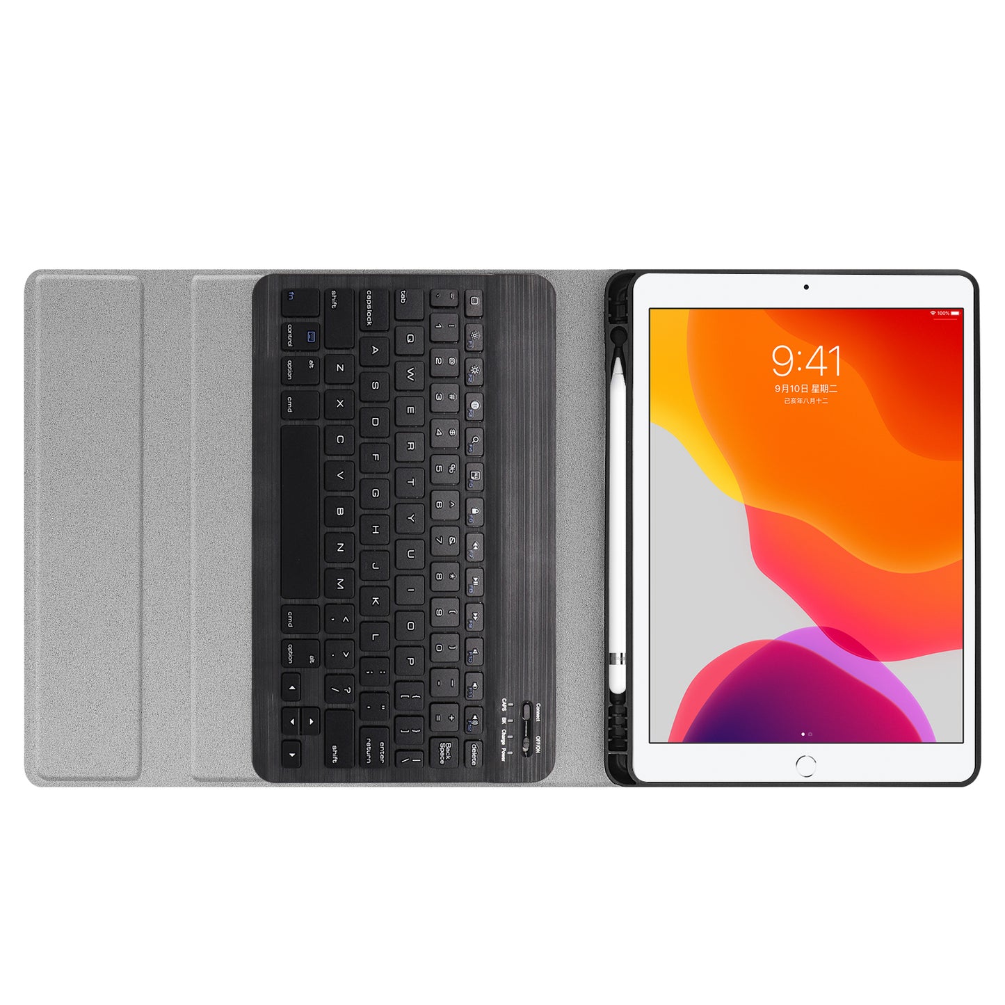 SK-1026 Wireless Touch Bluetooth Keyboard Case Multi-Angles Viewing Stand Protective Leather Shell Cover for iPad 10.2 (2021)/(2020)/(2019)