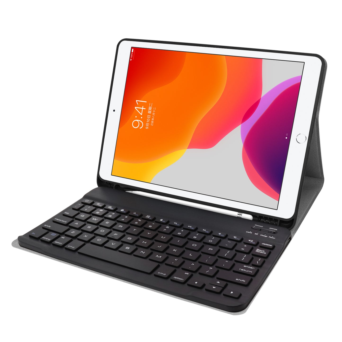 SK-1026 Wireless Touch Bluetooth Keyboard Case Multi-Angles Viewing Stand Protective Leather Shell Cover for iPad 10.2 (2021)/(2020)/(2019)
