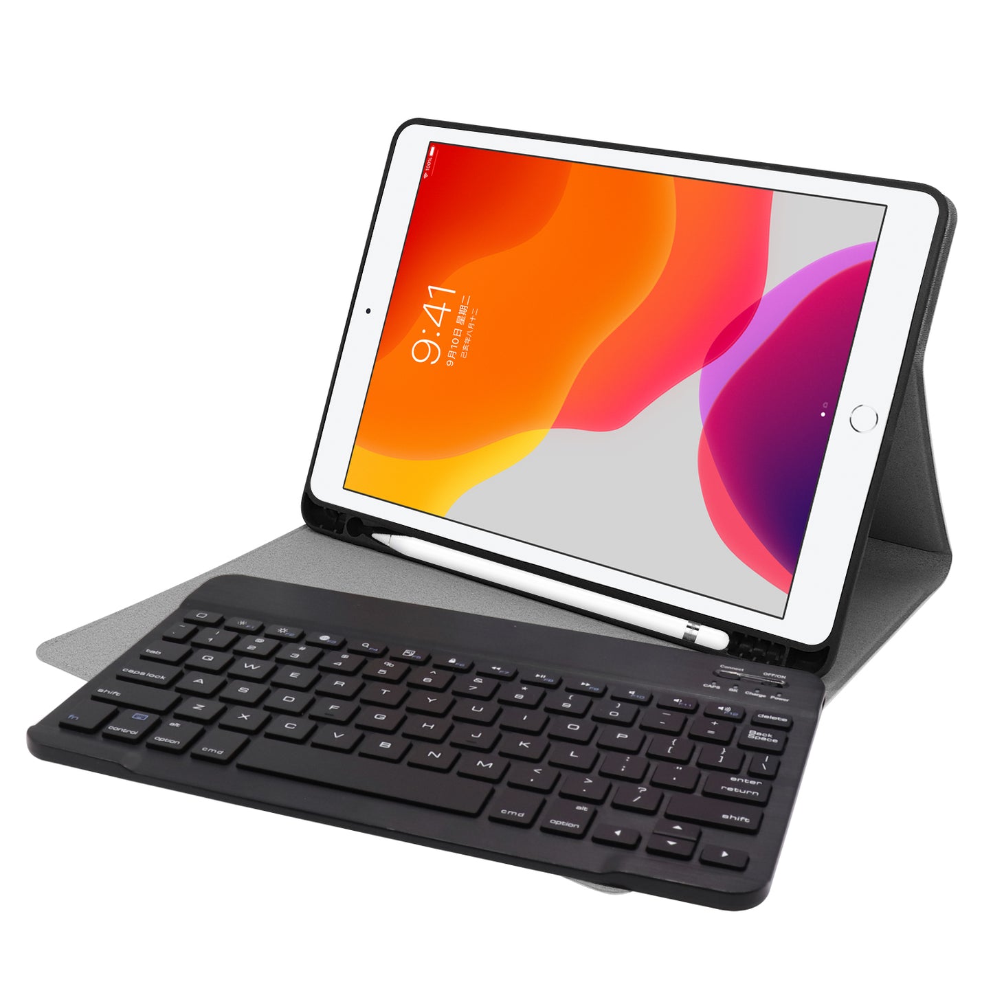 SK-1026 Wireless Touch Bluetooth Keyboard Case Multi-Angles Viewing Stand Protective Leather Shell Cover for iPad 10.2 (2021)/(2020)/(2019)