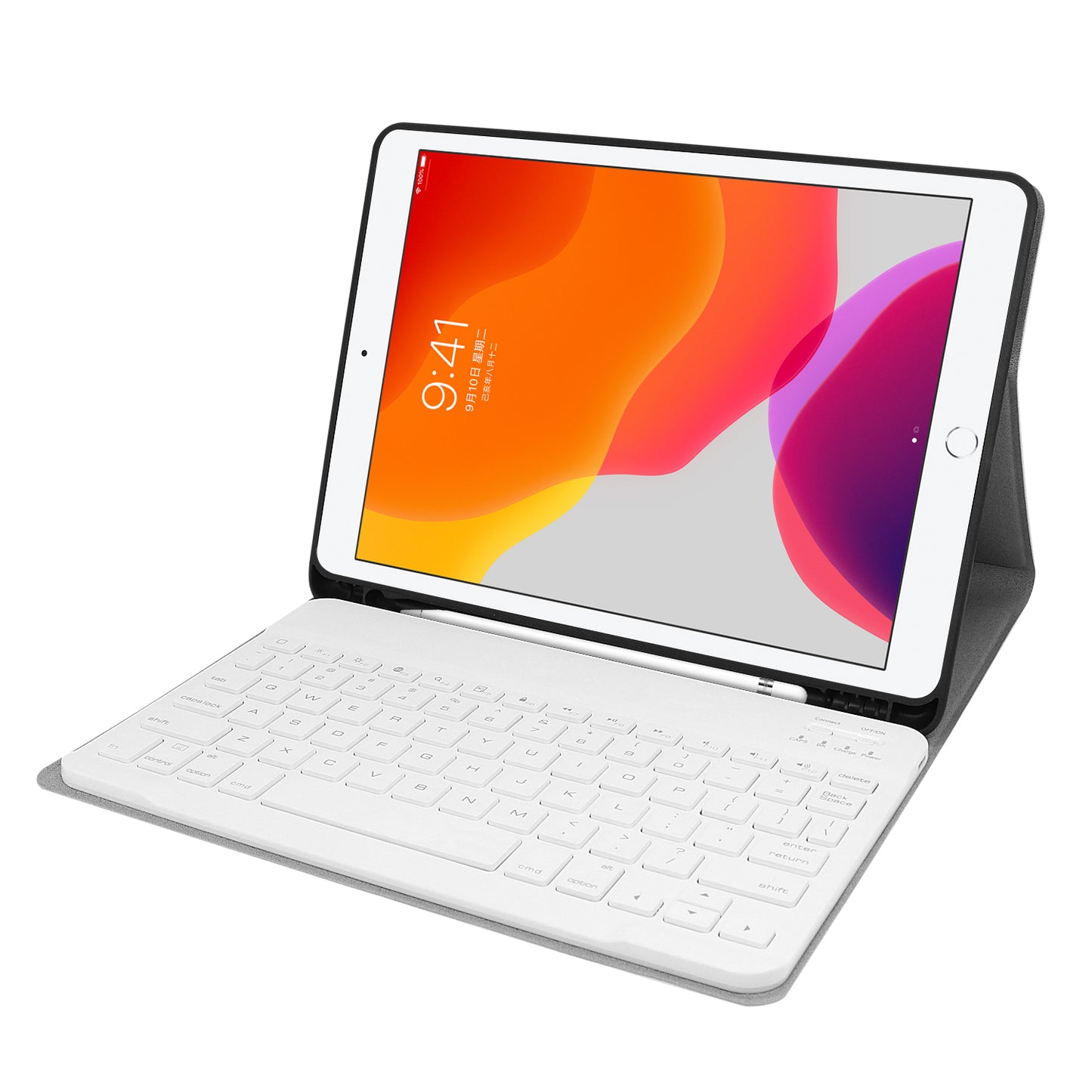 SK-1026 Wireless Touch Bluetooth Keyboard Case Multi-Angles Viewing Stand Protective Leather Shell Cover for iPad 10.2 (2021)/(2020)/(2019)