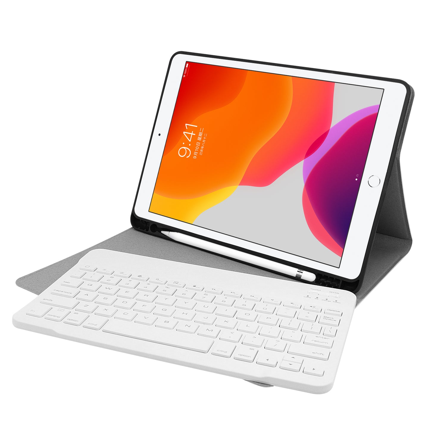 SK-1026 Wireless Touch Bluetooth Keyboard Case Multi-Angles Viewing Stand Protective Leather Shell Cover for iPad 10.2 (2021)/(2020)/(2019)