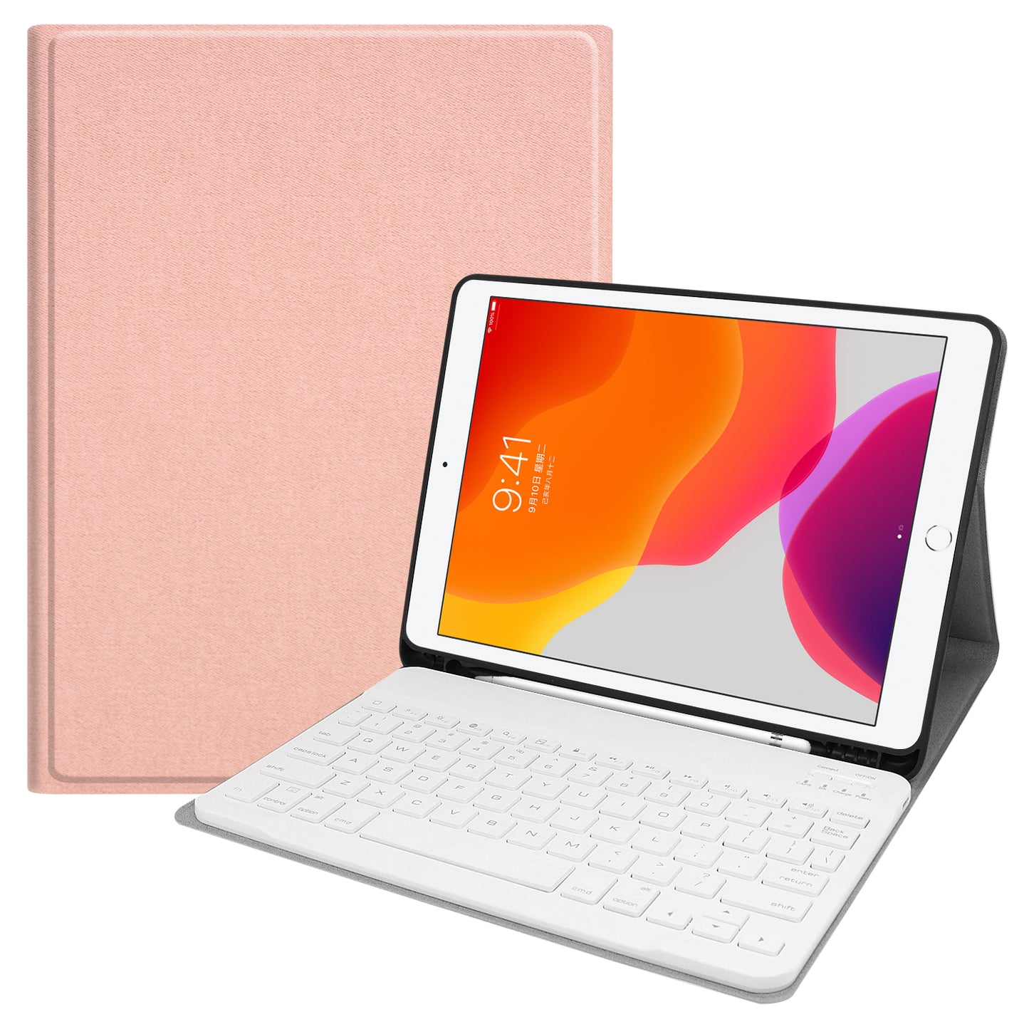 SK-1026 Wireless Touch Bluetooth Keyboard Case Multi-Angles Viewing Stand Protective Leather Shell Cover for iPad 10.2 (2021)/(2020)/(2019)