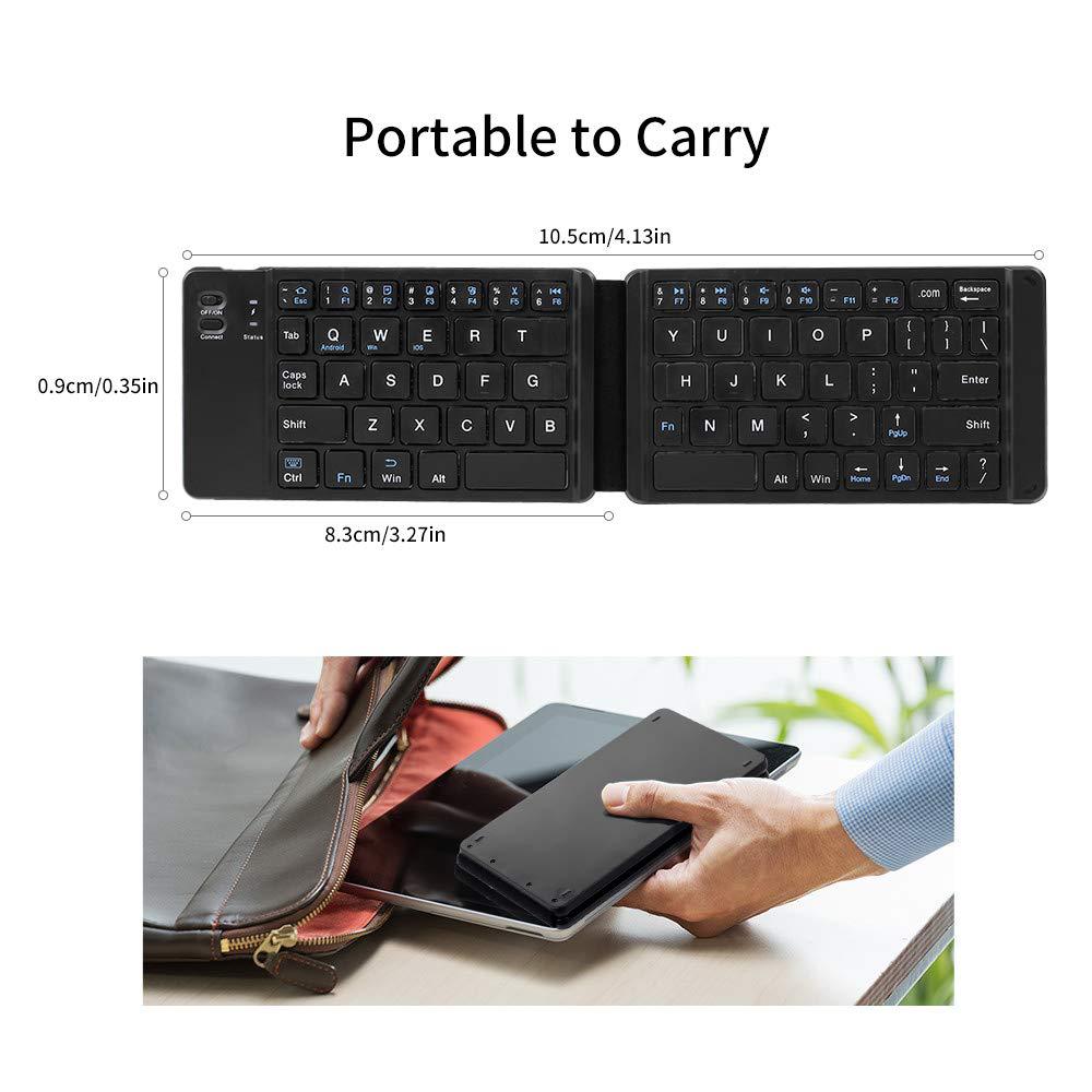 F68 Folding Bluetooth Keyboard 65 Keys Wireless Keypad for Computer/Tablet/Smartphones