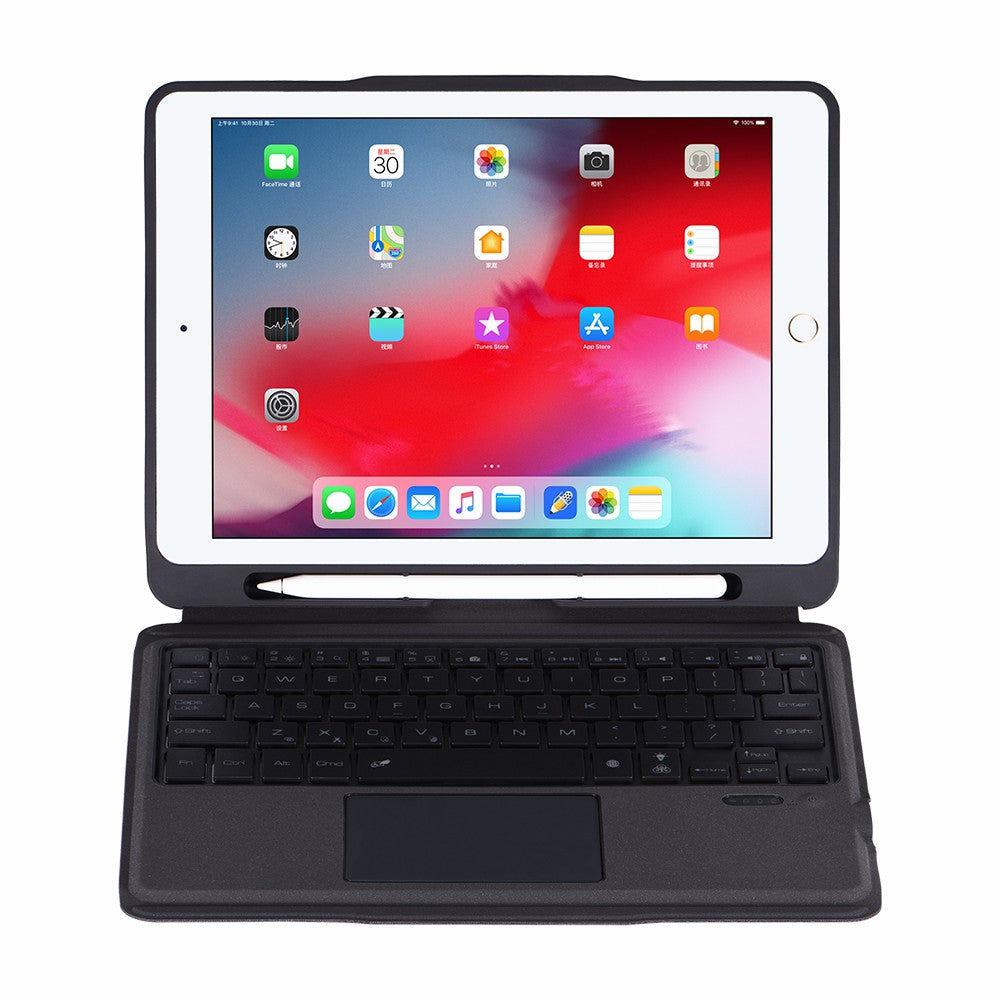 T206D Bluetooth Keyboard Leather Case with Colorful Backlit for iPad 10.2 (2021)/(2020)/(2019)