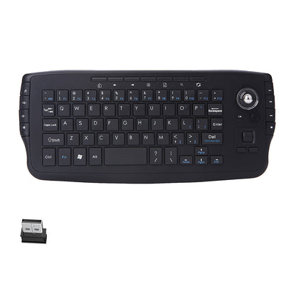 2.4G Wireless Keyboard Multimedia 1200DPI Trackball Air Mouse for Laptop PC