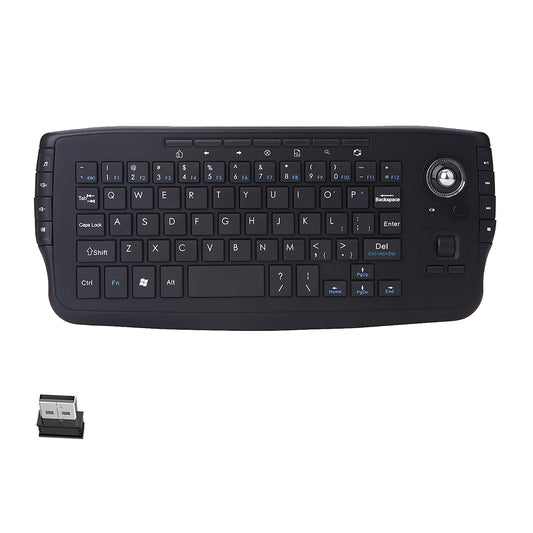 2.4G Wireless Keyboard Multimedia 1200DPI Trackball Air Mouse for Laptop PC