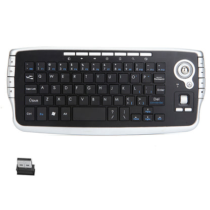 2.4G Wireless Keyboard Multimedia 1200DPI Trackball Air Mouse for Laptop PC