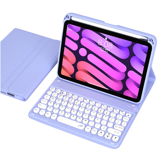 Shock Resistant TPU Tablet Stand Case Dust-proof Protective Cover with Magnetic Detachable Bluetooth Keyboard for iPad mini (2021)