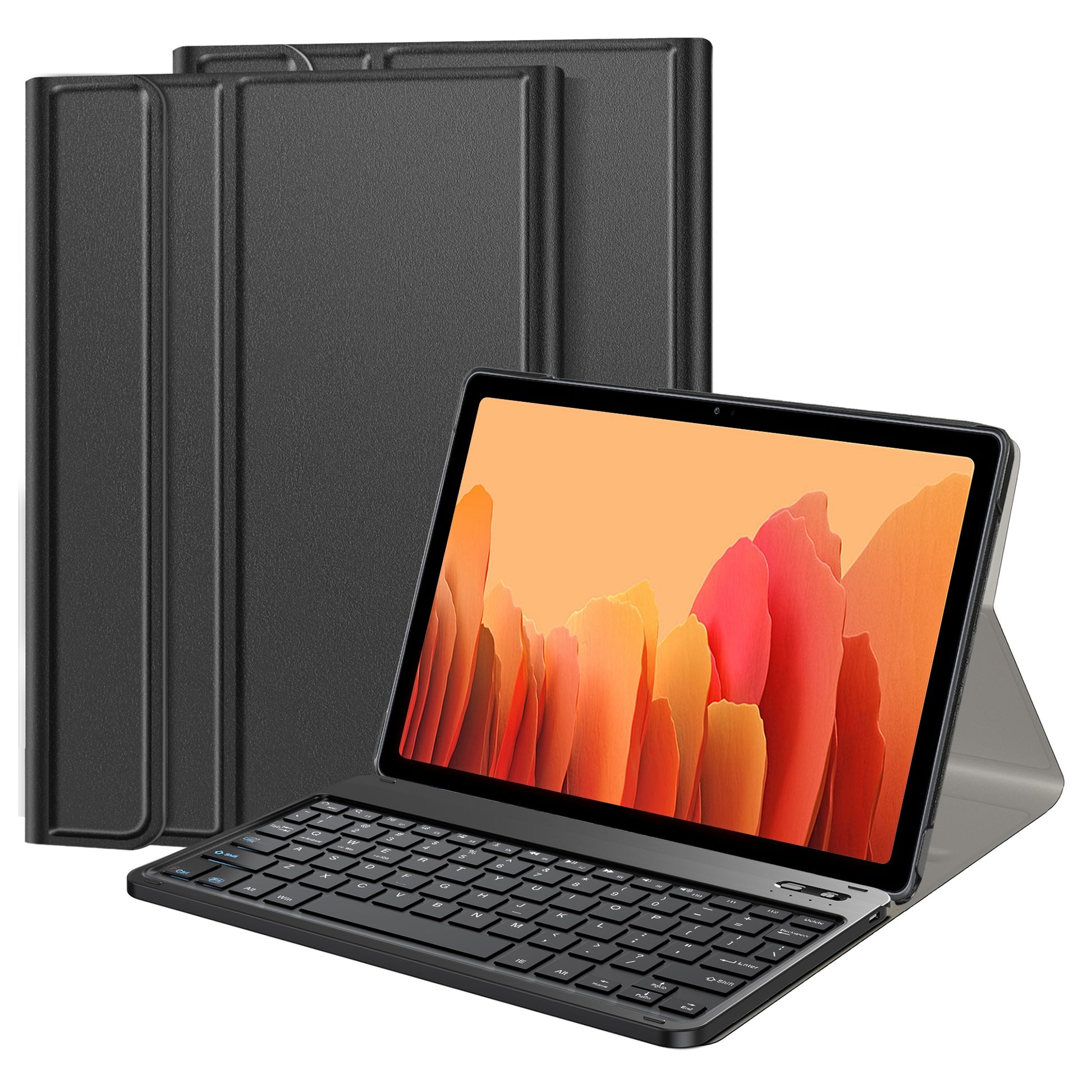 Ultra-thin Leather Tablet Stand Protective Shell with Detachable Bluetooth Keyboard for Samsung Galaxy Tab A7 10.4 (2020)
