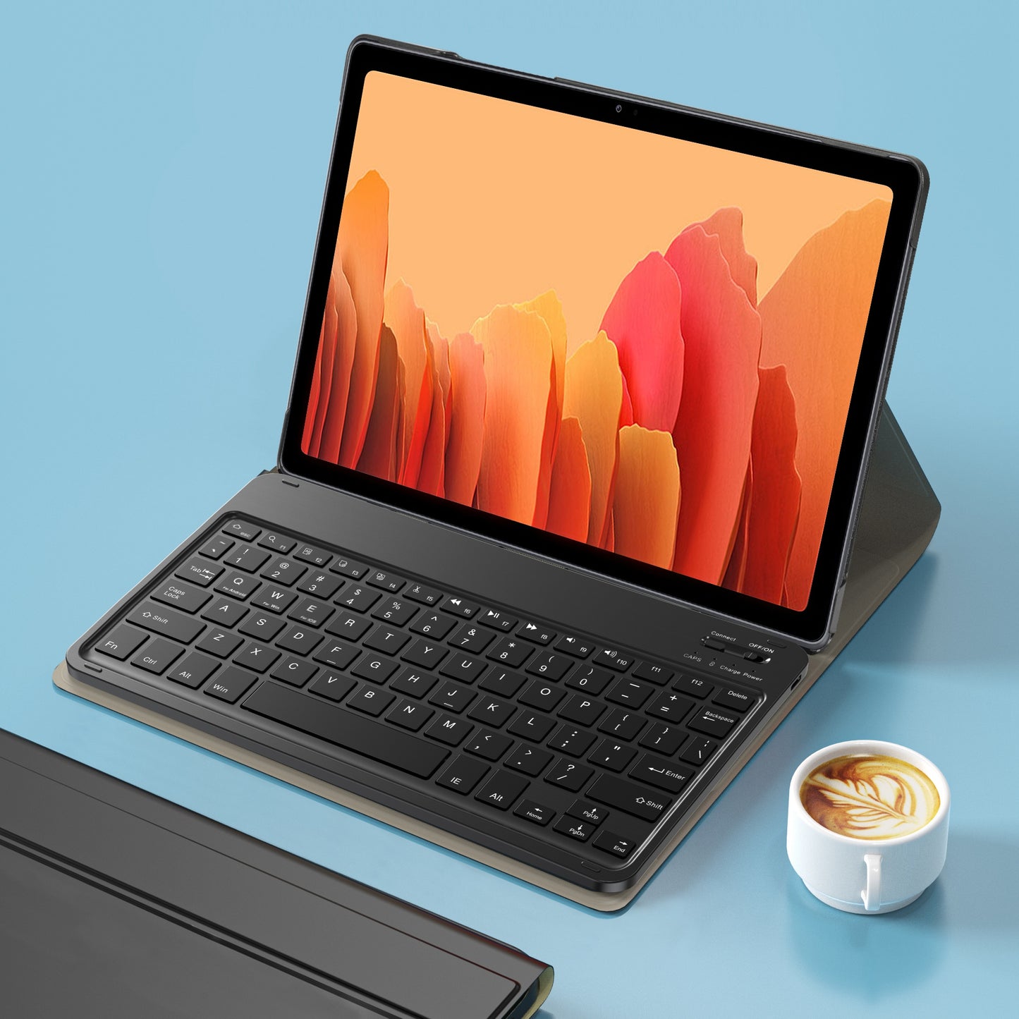 Ultra-thin Leather Tablet Stand Protective Shell with Detachable Bluetooth Keyboard for Samsung Galaxy Tab A7 10.4 (2020)