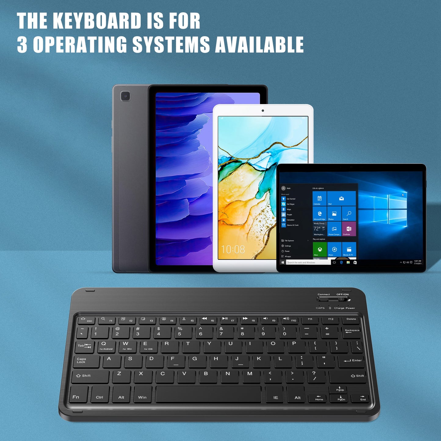 Ultra-thin Leather Tablet Stand Protective Shell with Detachable Bluetooth Keyboard for Samsung Galaxy Tab A7 10.4 (2020)