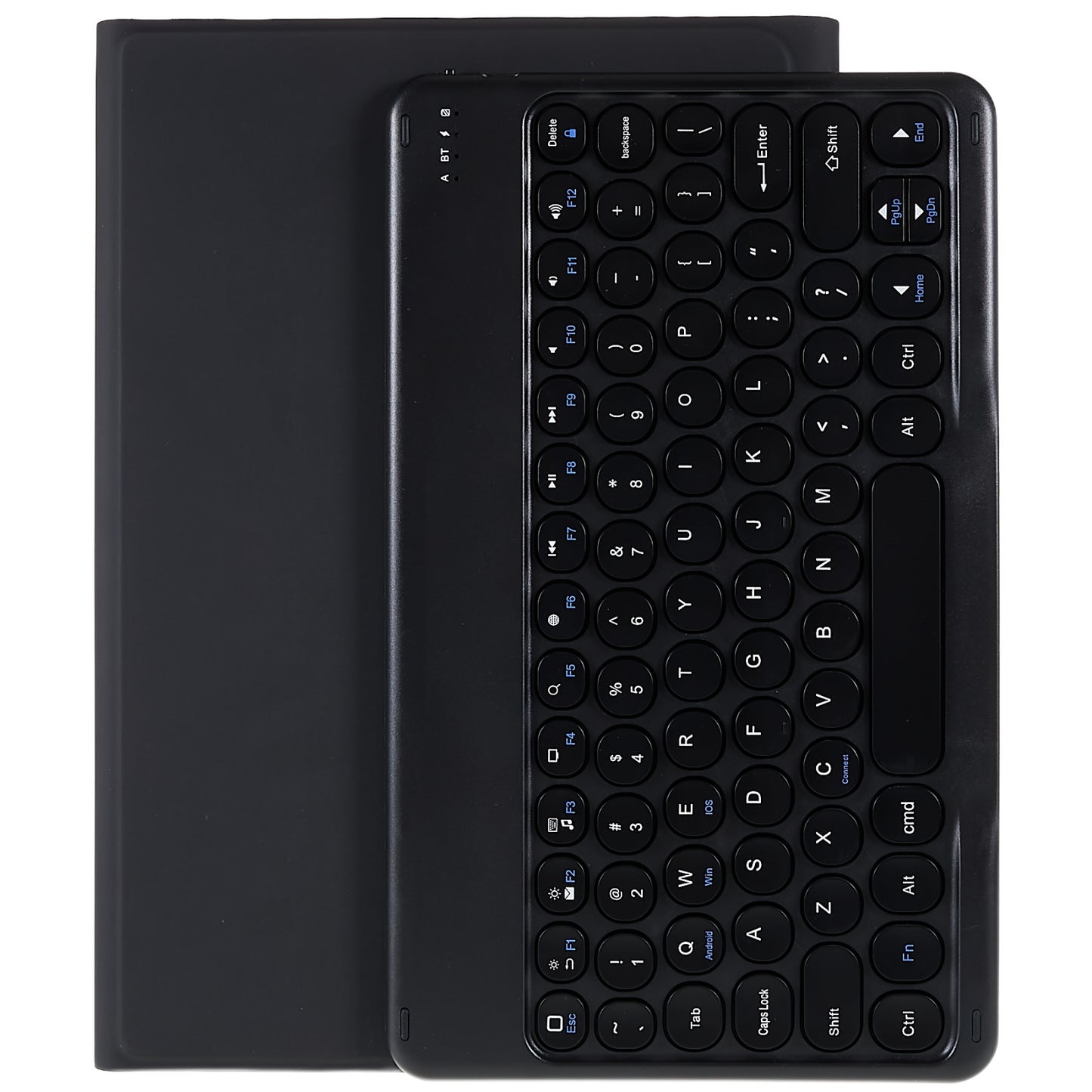 For Xiaomi Pad 5/5 Pro Round Cap Wireless Bluetooth Keyboard + Stand Design PU Leather Tablet Case