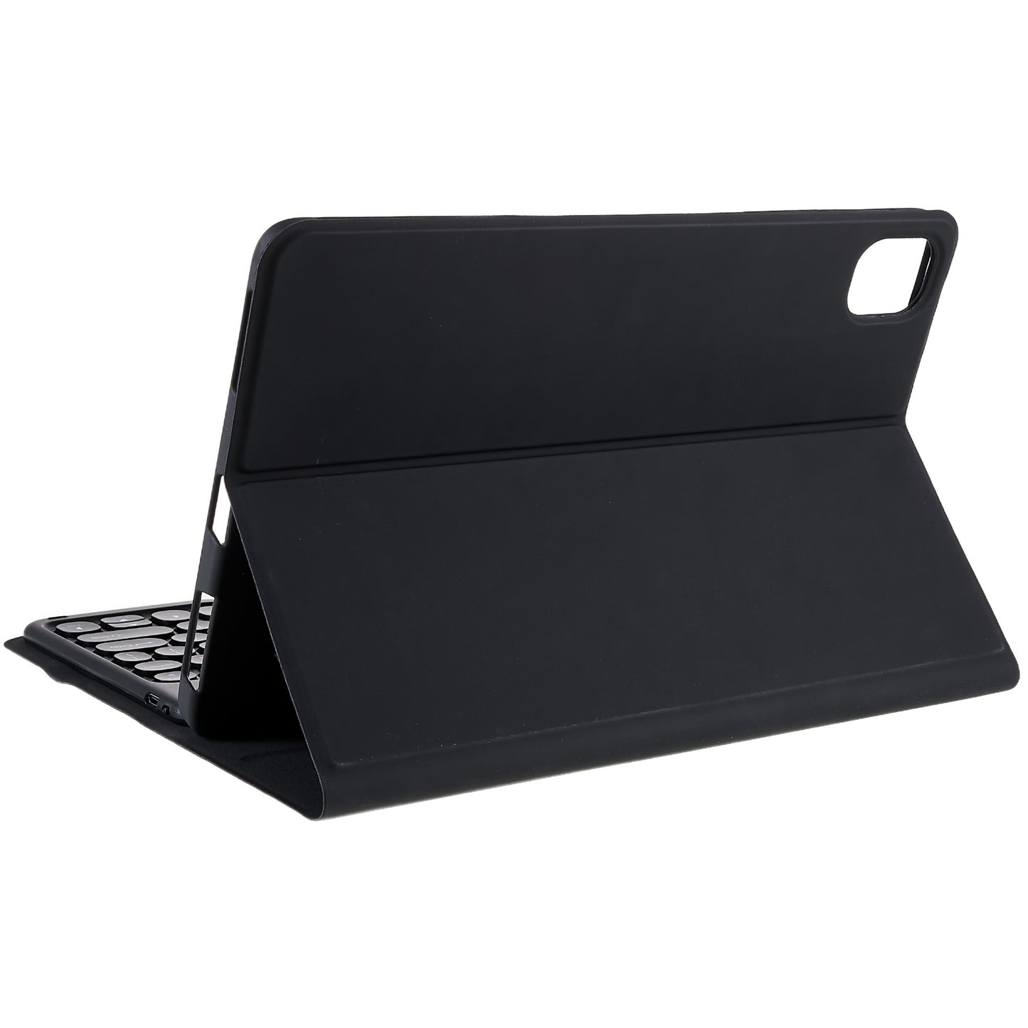 For Xiaomi Pad 5/5 Pro Round Cap Wireless Bluetooth Keyboard + Stand Design PU Leather Tablet Case