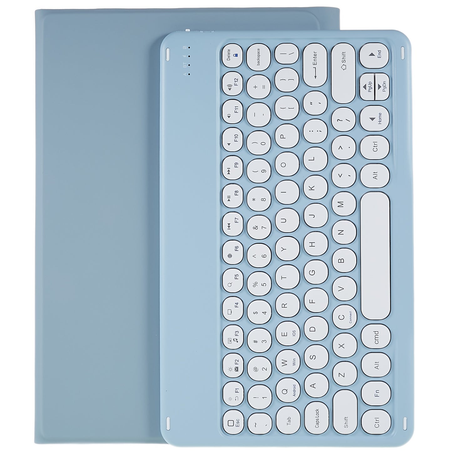 For Xiaomi Pad 5/5 Pro Round Cap Wireless Bluetooth Keyboard + Stand Design PU Leather Tablet Case