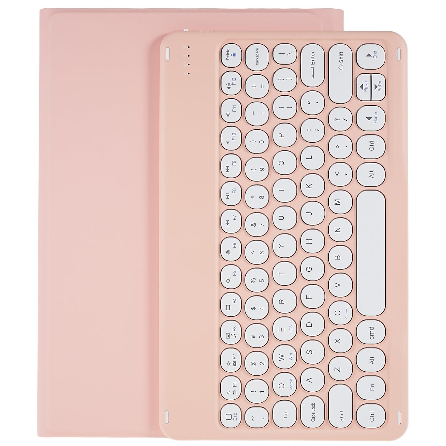 For Xiaomi Pad 5/5 Pro Round Cap Wireless Bluetooth Keyboard + Stand Design PU Leather Tablet Case