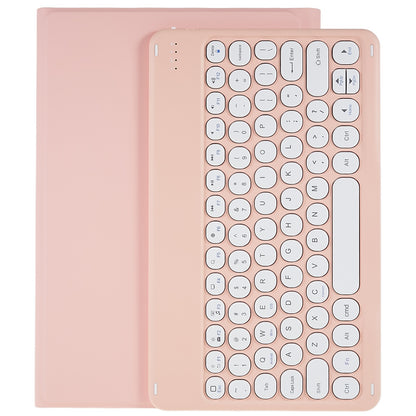 For Xiaomi Pad 5/5 Pro Round Cap Wireless Bluetooth Keyboard + Stand Design PU Leather Tablet Case