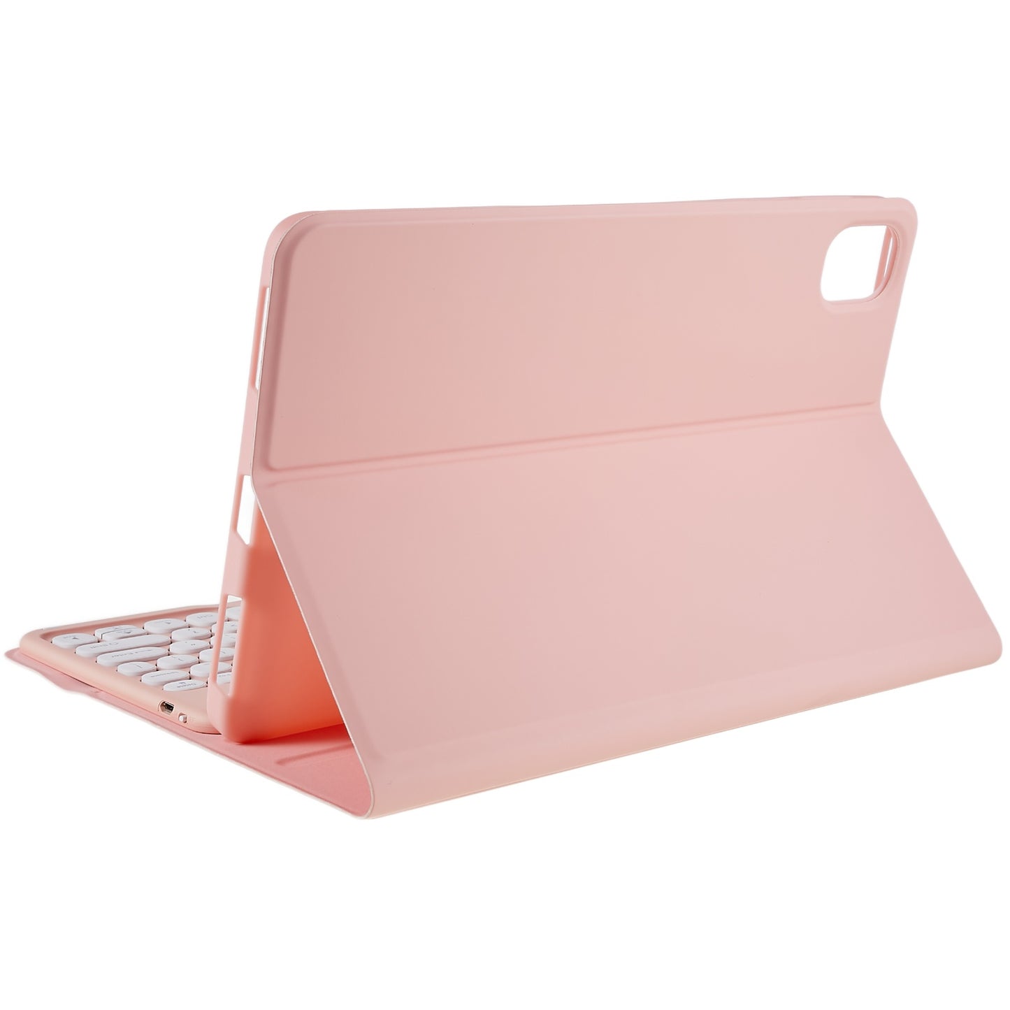 For Xiaomi Pad 5/5 Pro Round Cap Wireless Bluetooth Keyboard + Stand Design PU Leather Tablet Case