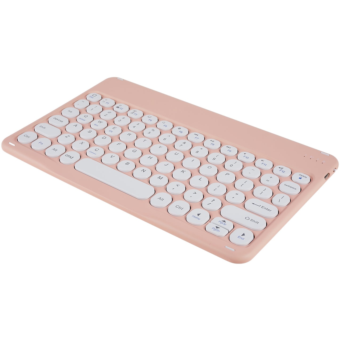 For Xiaomi Pad 5/5 Pro Round Cap Wireless Bluetooth Keyboard + Stand Design PU Leather Tablet Case